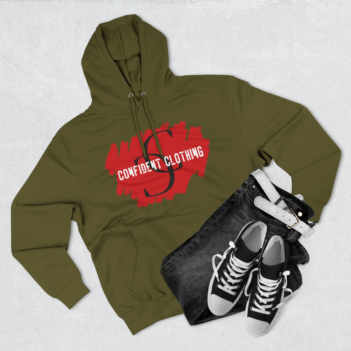 1.6 Confident Clothing Graphic Fleece Hoodie