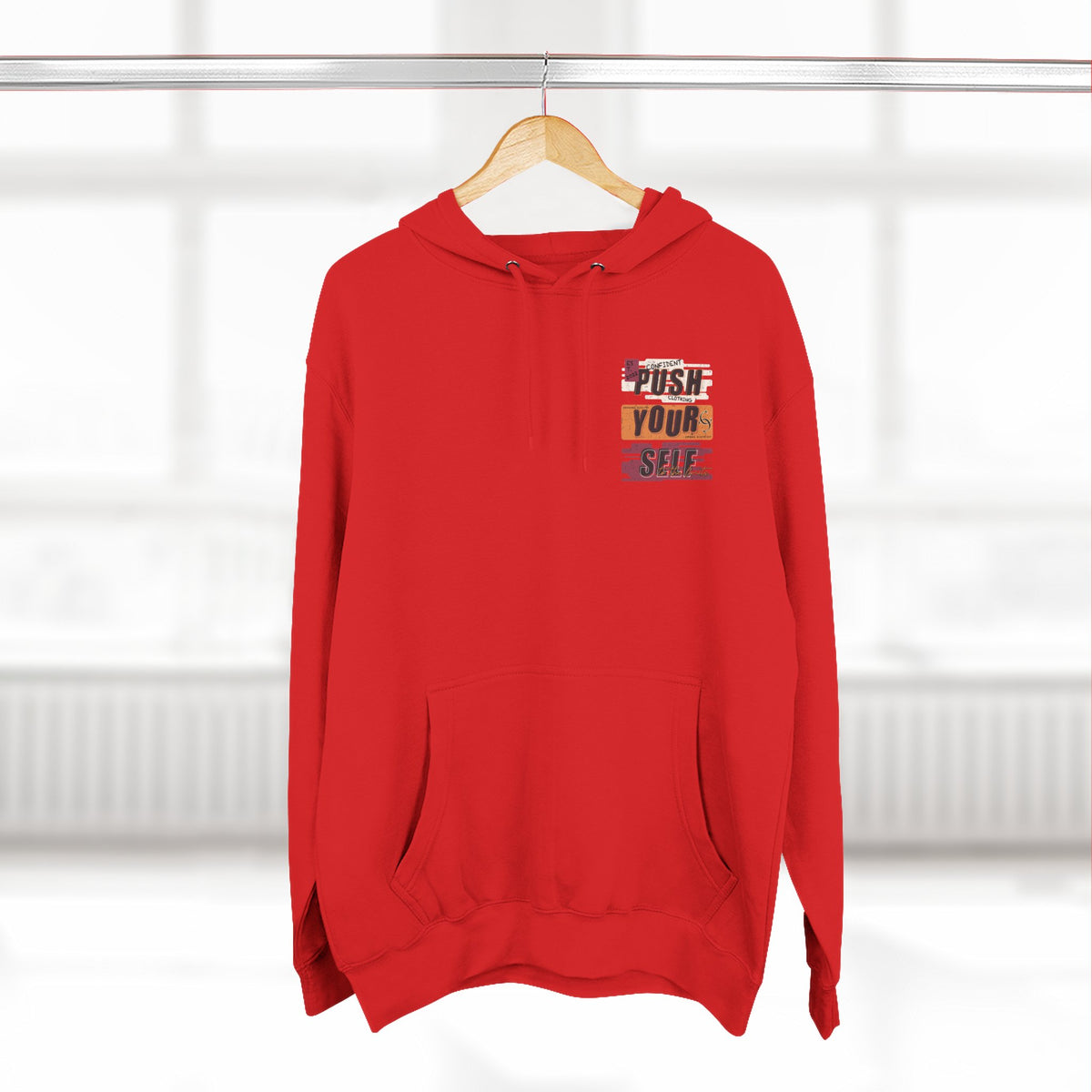 1.4 Confident Clothing Push Your Self Motivational Hoodie