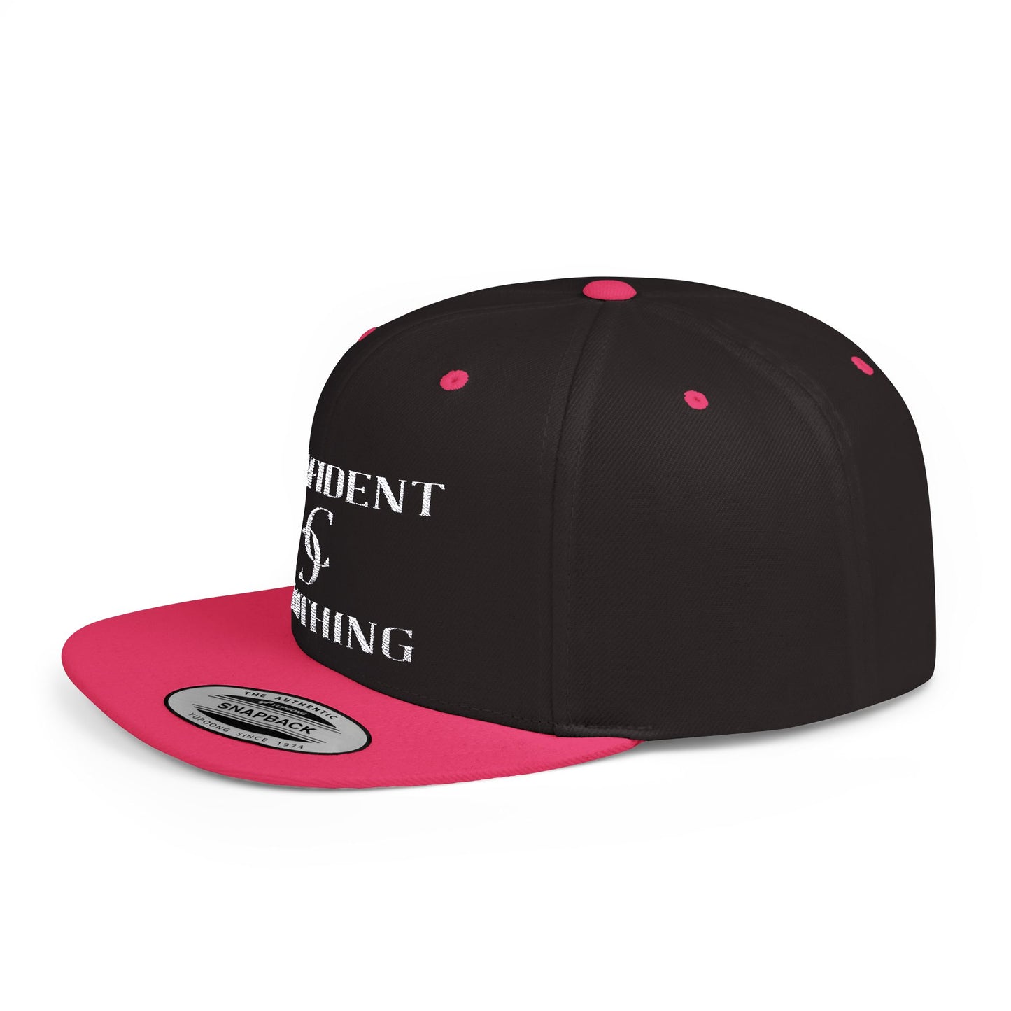 (hats) Confident Clothing Flat Bill Snapback (scc white logo)