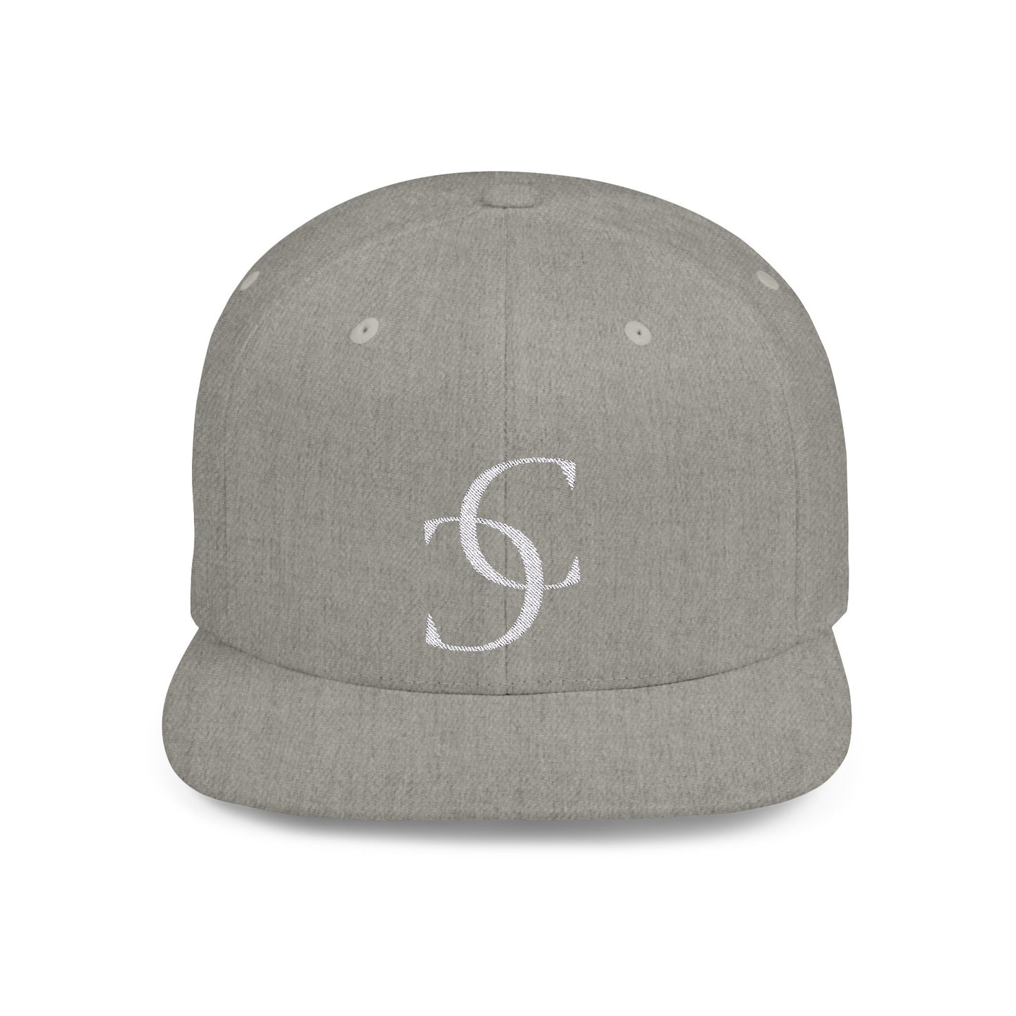 (hats) Confident Clothing Flat Bill Snapback (big logo white cc)