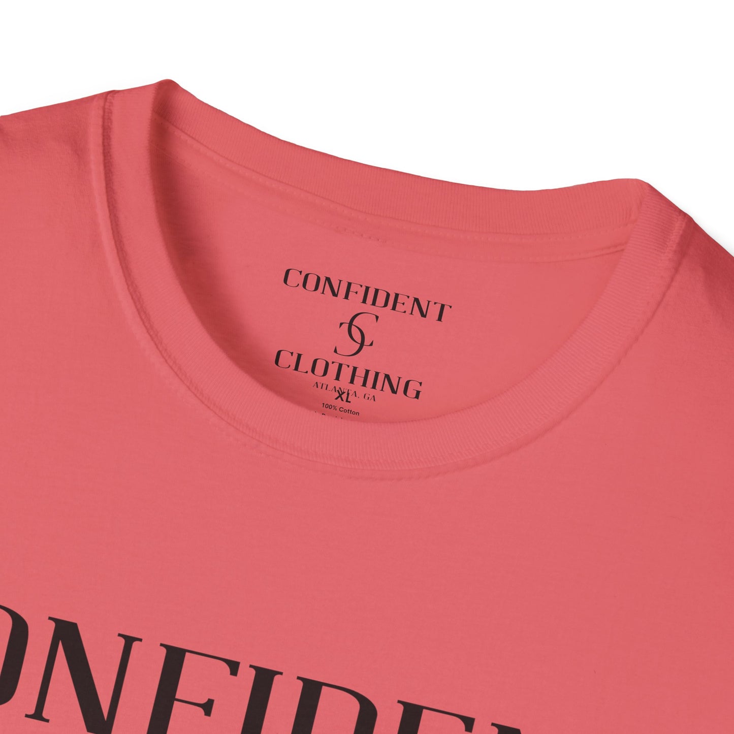 cc (Unisex) multi-color Confident Clothing Luxury Soft Style T-Shirt (ml black logo)