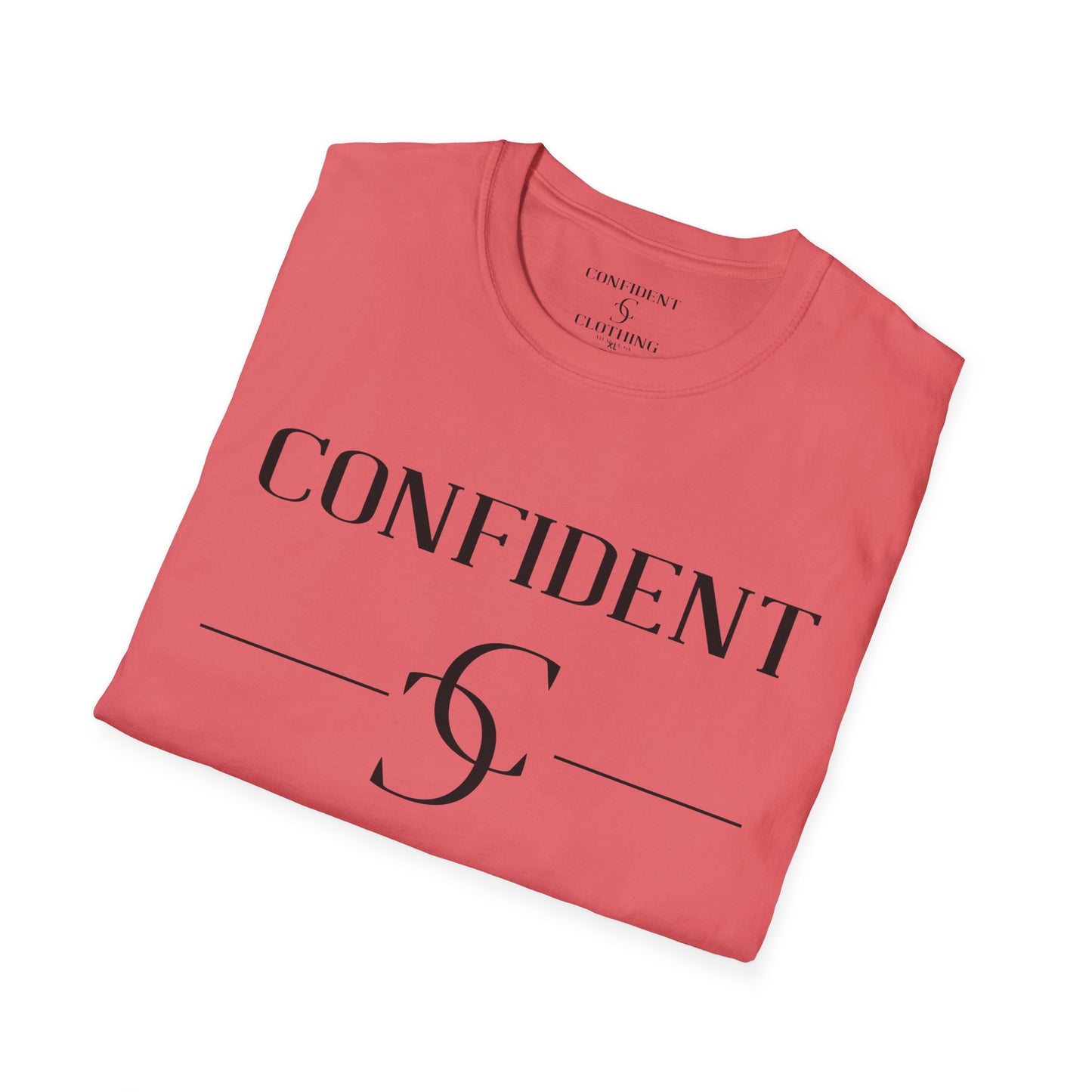 cc (Unisex) multi-color Confident Clothing Luxury Soft Style T-Shirt (ml black logo)