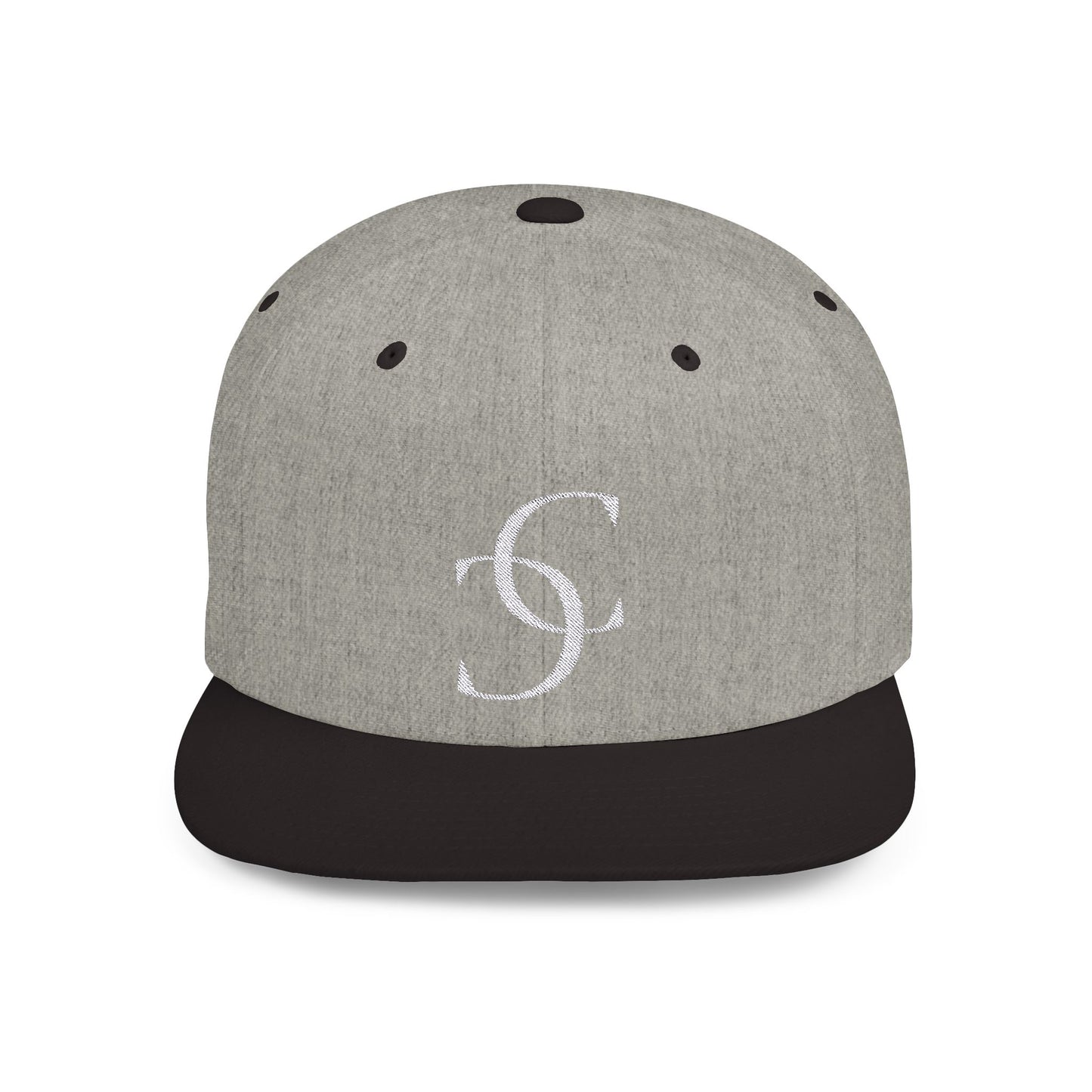 (hats) Confident Clothing Flat Bill Snapback (big logo white cc)