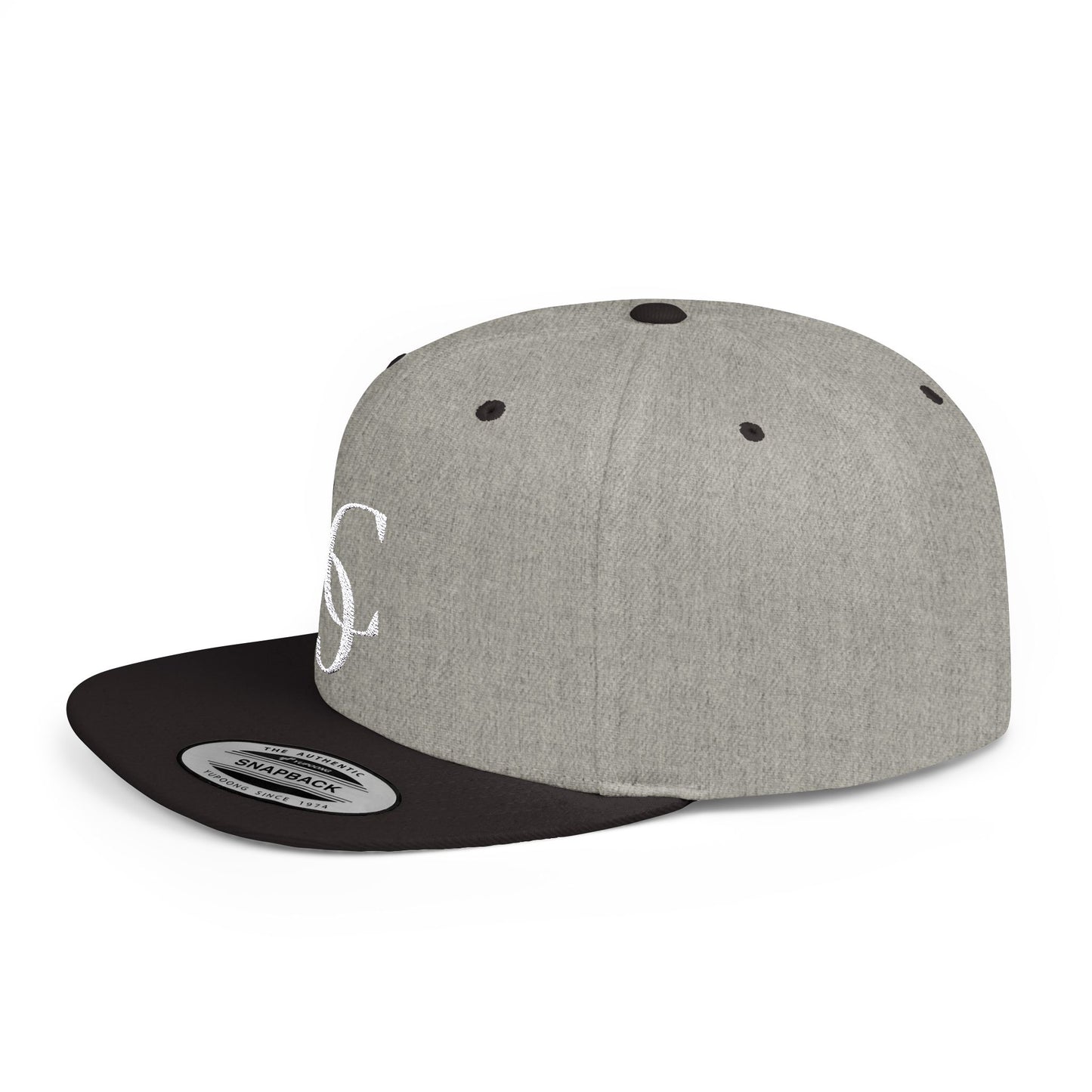 (hats) Confident Clothing Flat Bill Snapback (big logo white cc)