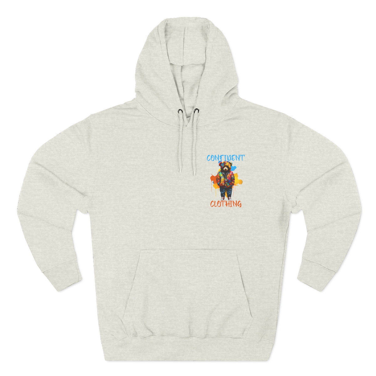 Confident Clothing Bear Graphic Fleece Hoodie