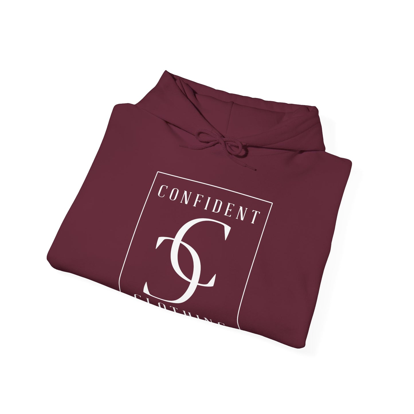 cc (Unisex) multi-color Confident Clothing Luxury Hooded Sweatshirt (frame white logo)