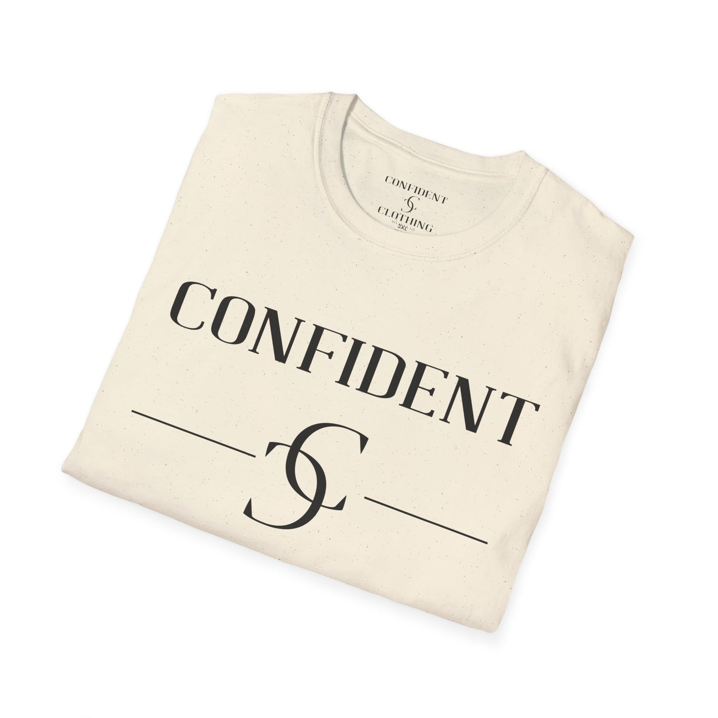 cc (Unisex) multi-color Confident Clothing Luxury Soft Style T-Shirt (ml black logo)