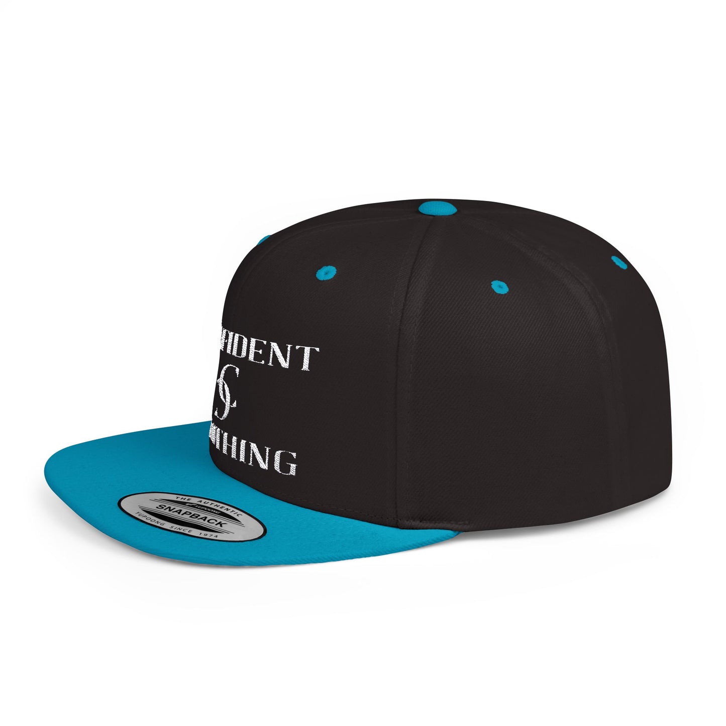 (hats) Confident Clothing Flat Bill Snapback (scc white logo)