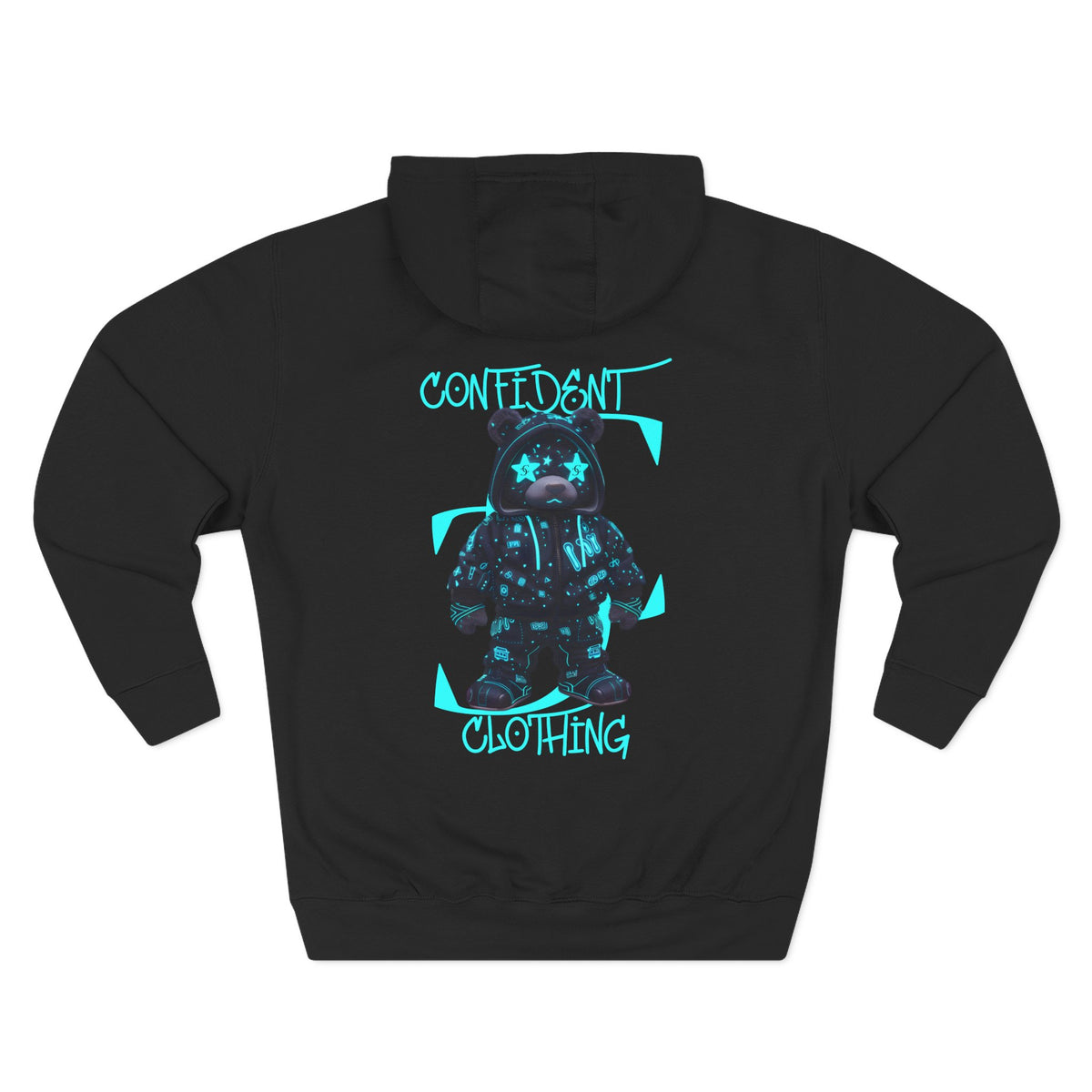 0.12 Confident Clothing Superstar Bear Graphic Fleece Hoodie