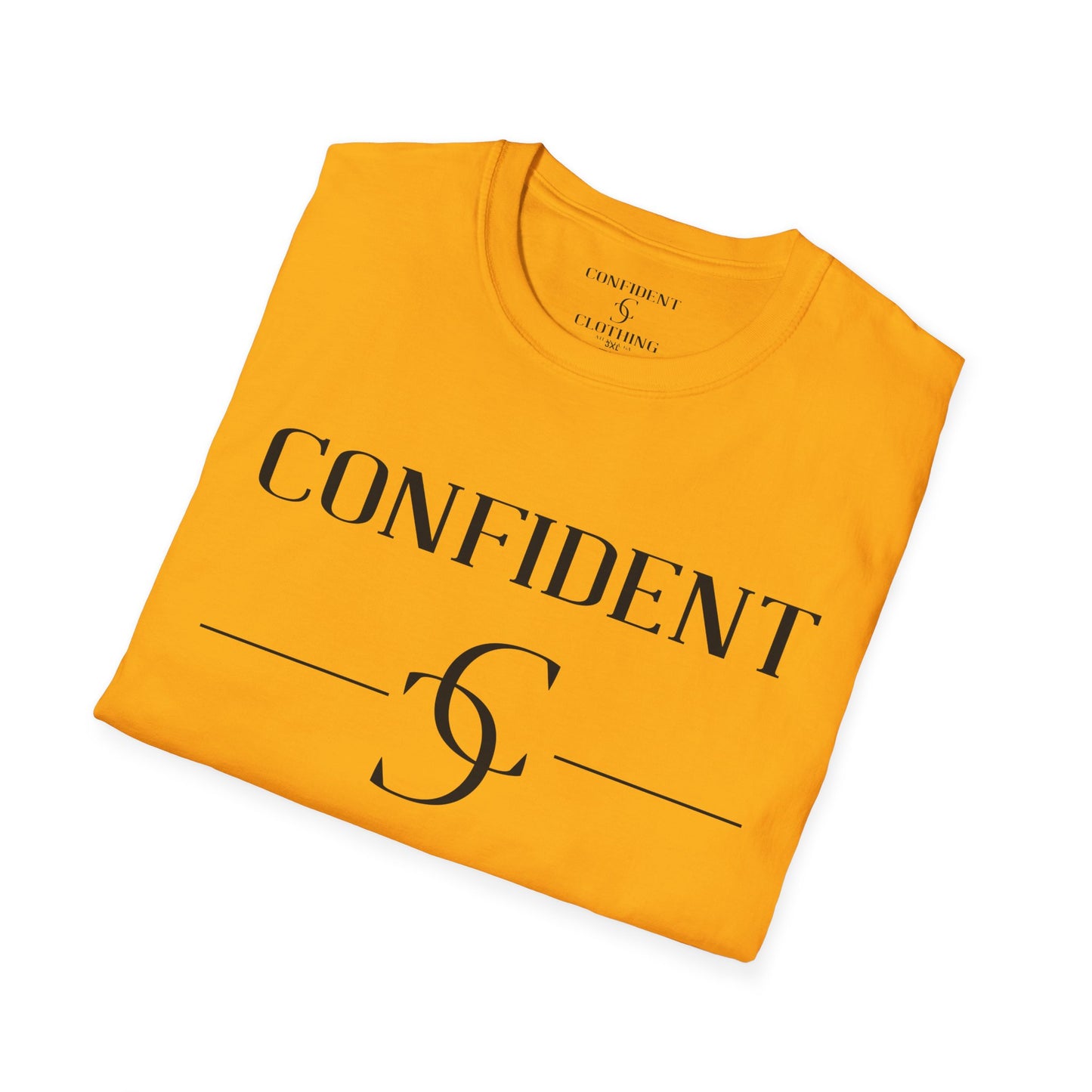 cc (Unisex) multi-color Confident Clothing Luxury Soft Style T-Shirt (ml black logo)