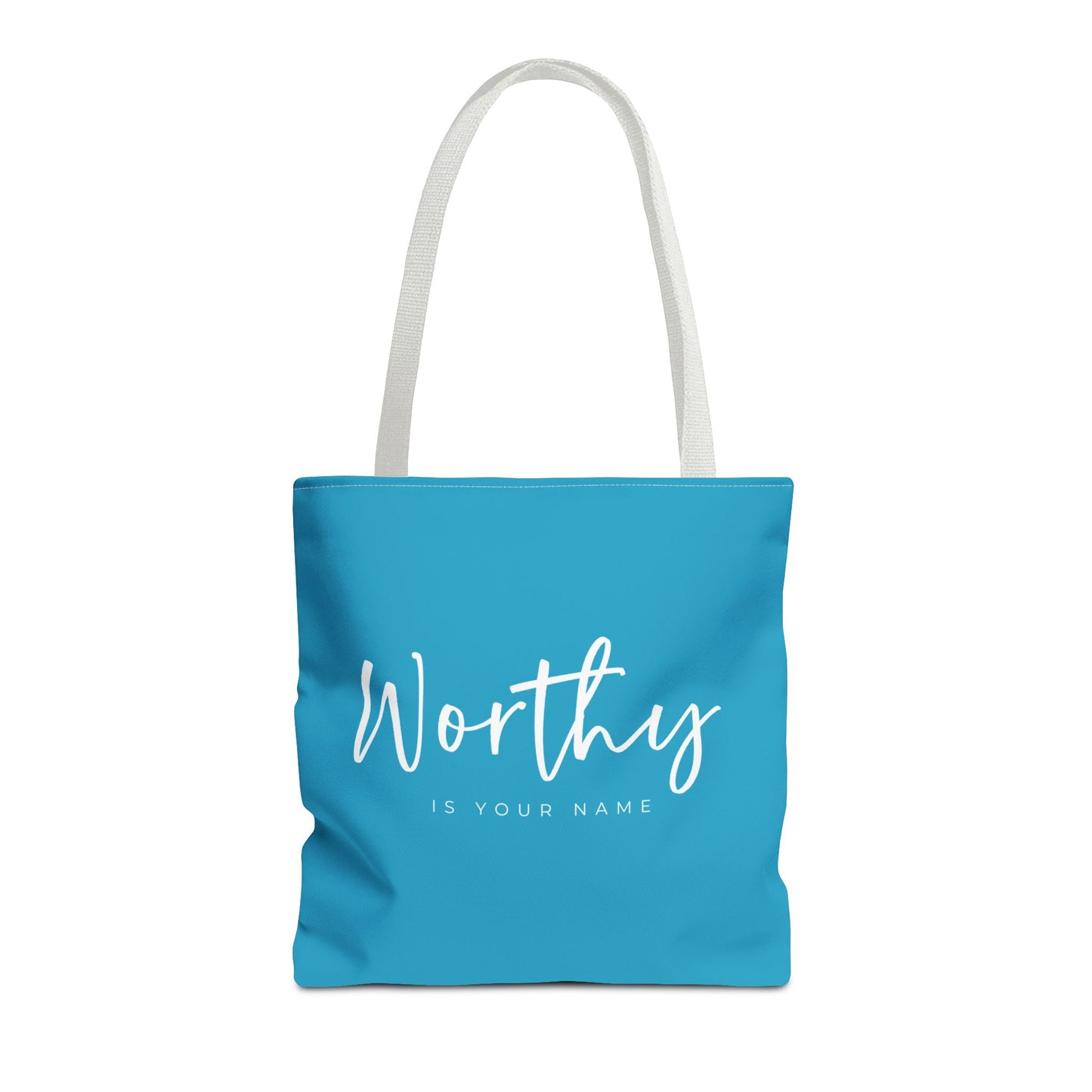 (tote bags) Worthy is Your Name (turquois)