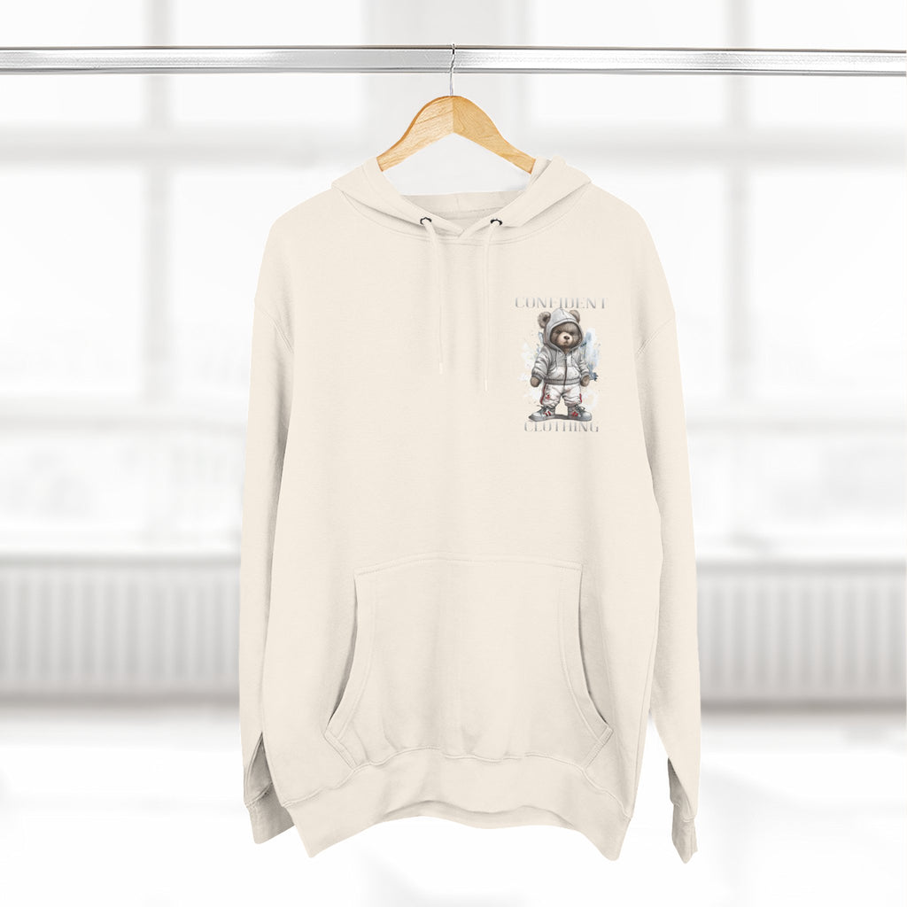 Confident Climbing Astronaut Snow Bear Fleece Hoodie
