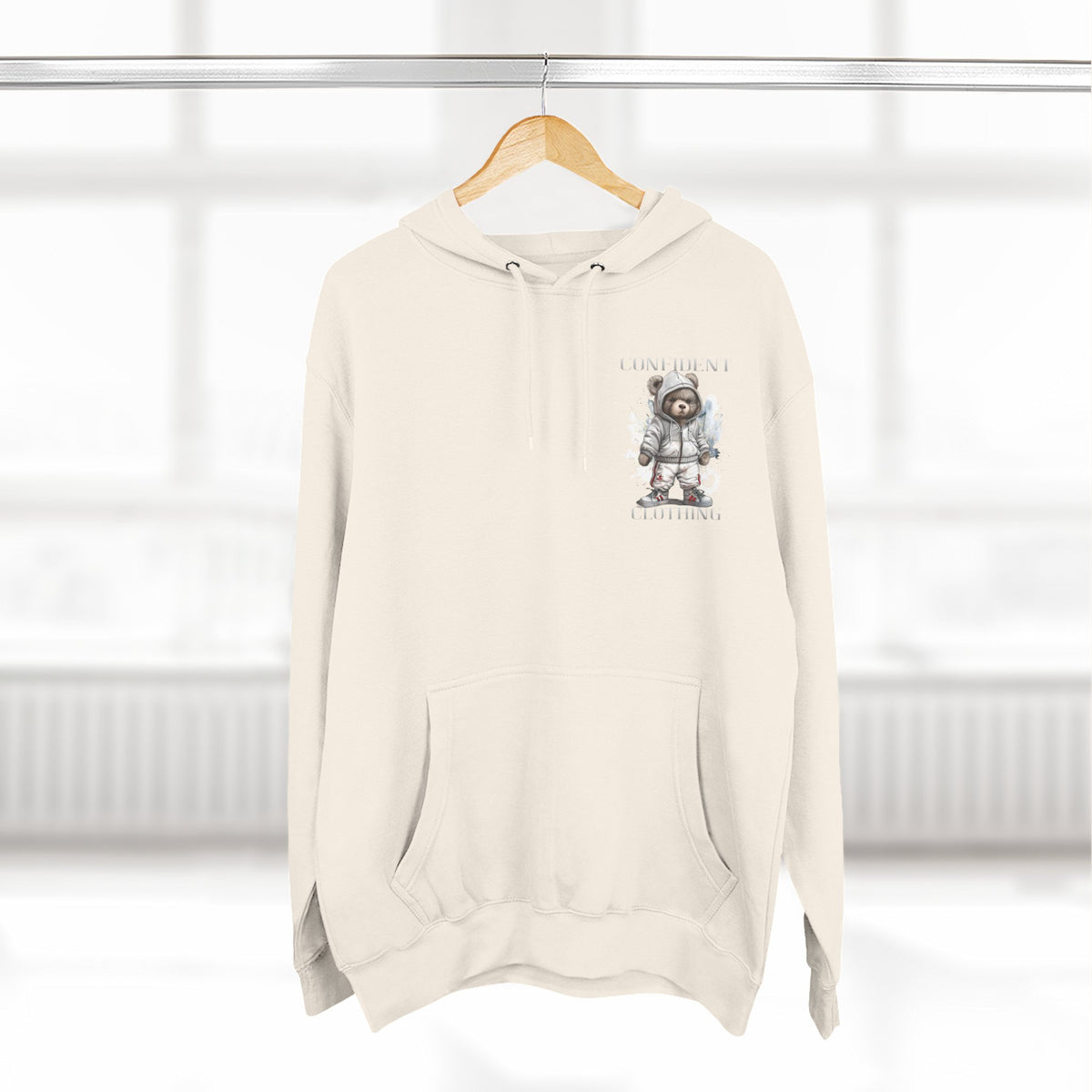 Confident Climbing Astronaut Snow Bear Fleece Hoodie