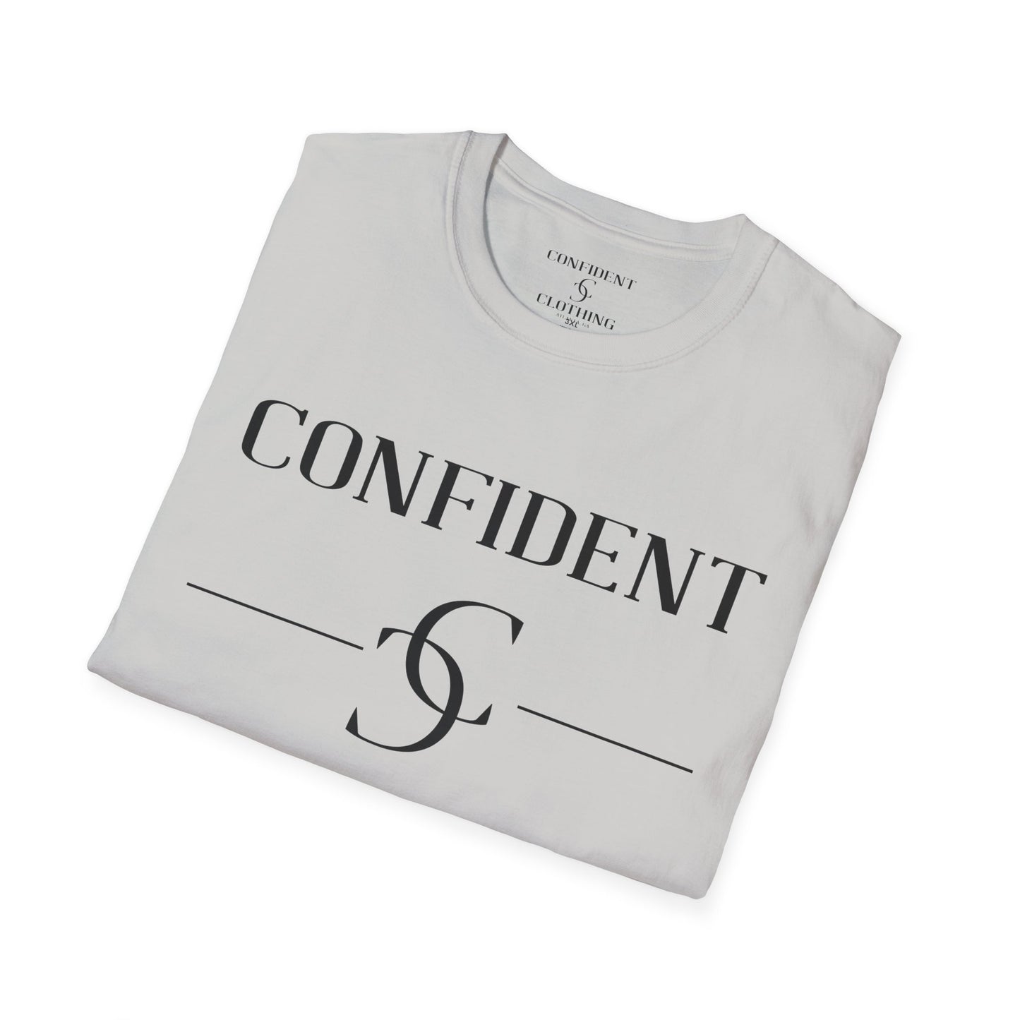 cc (Unisex) multi-color Confident Clothing Luxury Soft Style T-Shirt (ml black logo)