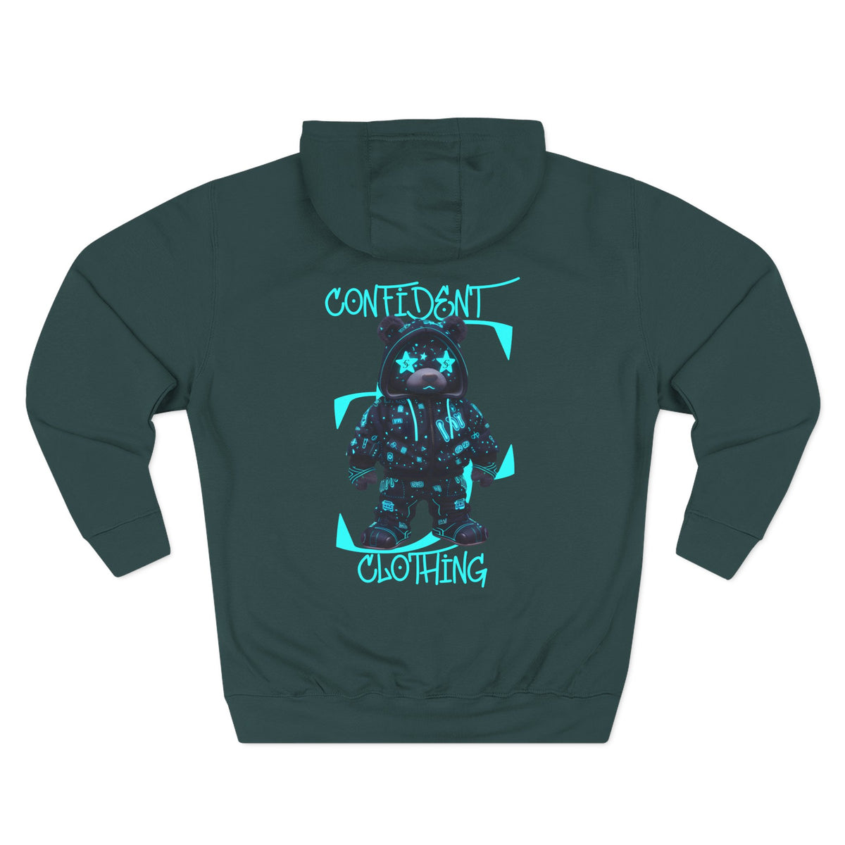0.12 Confident Clothing Superstar Bear Graphic Fleece Hoodie