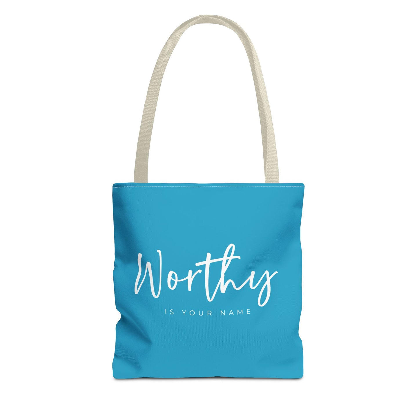 (tote bags) Worthy is Your Name (turquois)