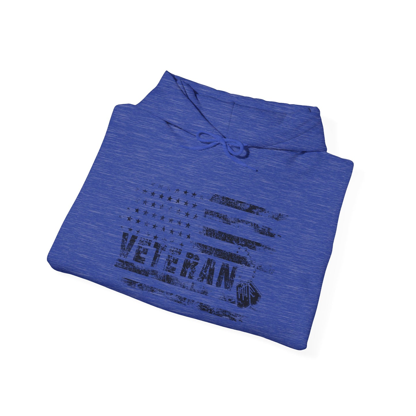 Veteran White Hoodie (black logo)