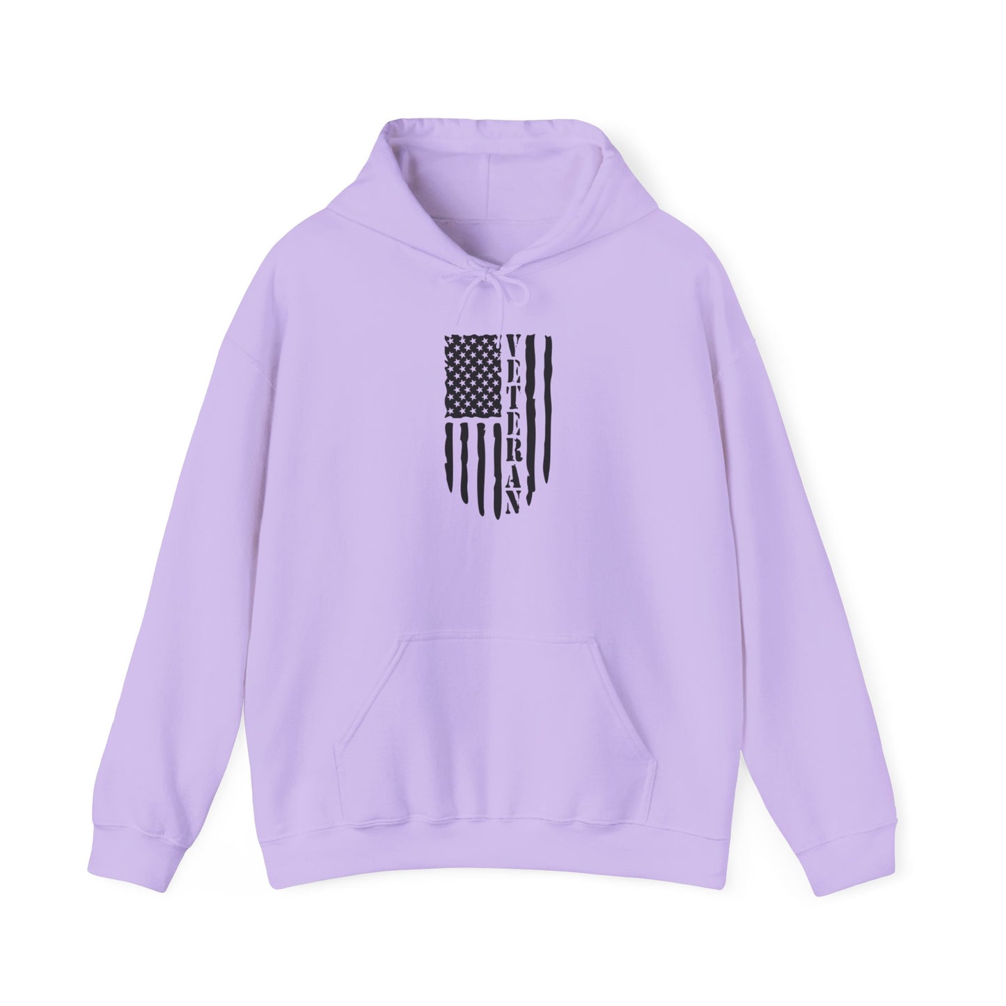 Veteran White Hoodie (black logo)