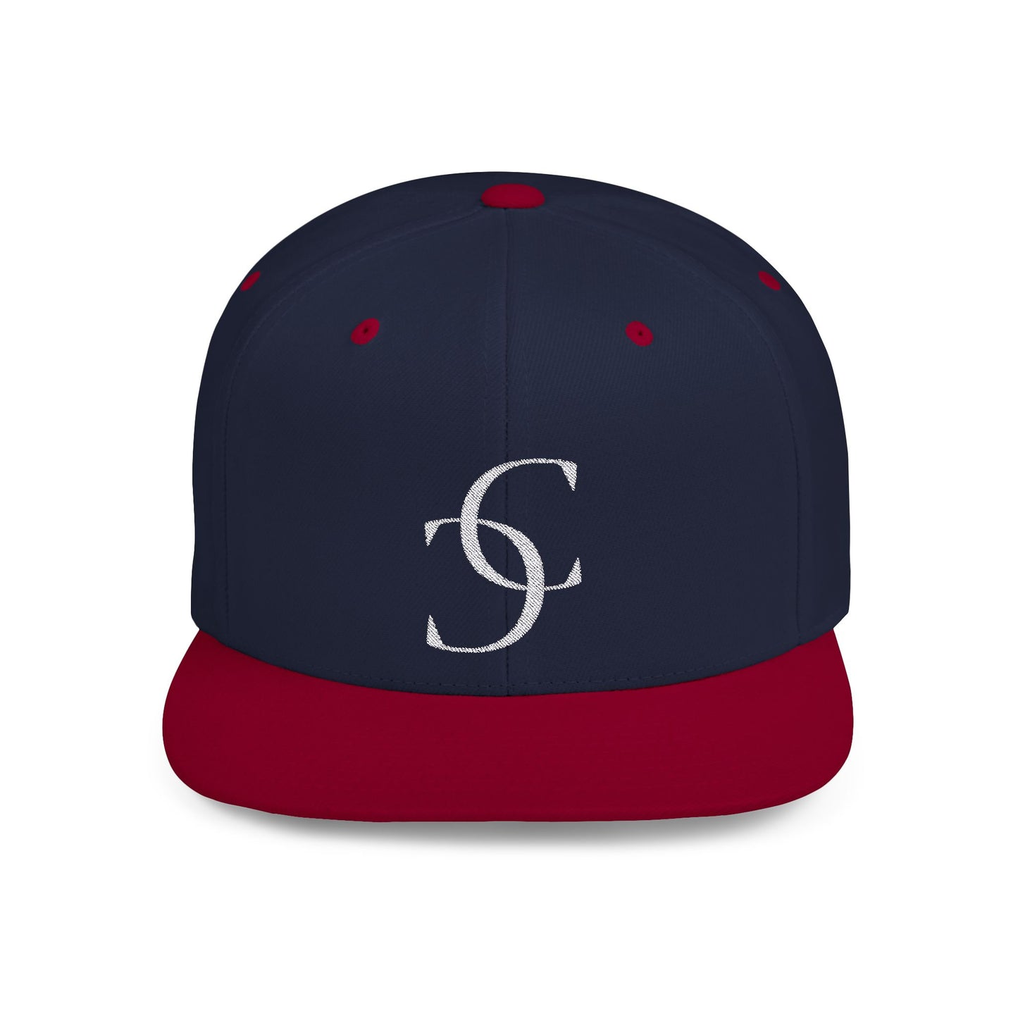 (hats) Confident Clothing Flat Bill Snapback (big logo white cc)