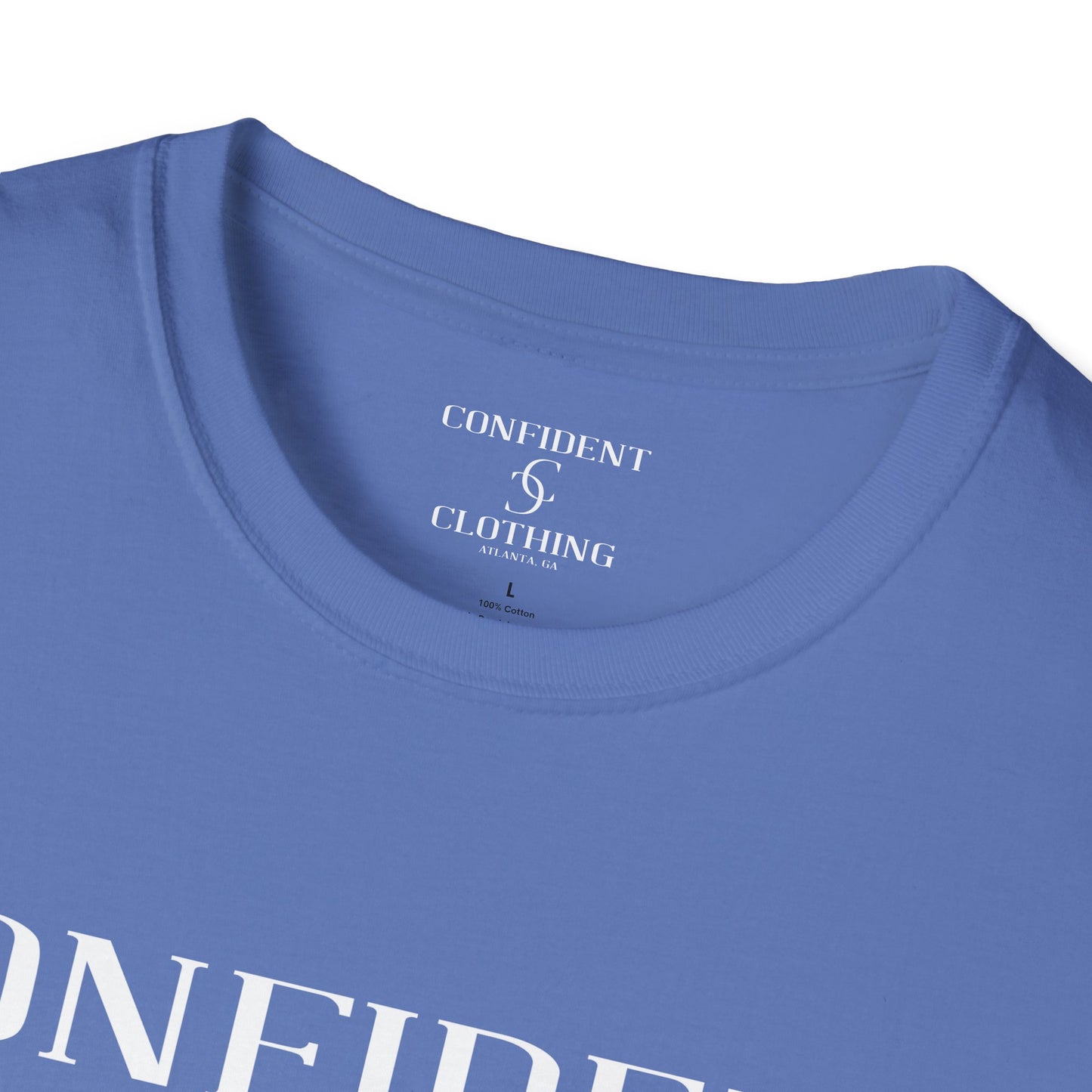cc (Unisex) multi-color Confident Clothing Luxury Soft Style T-Shirt (mc white logo)