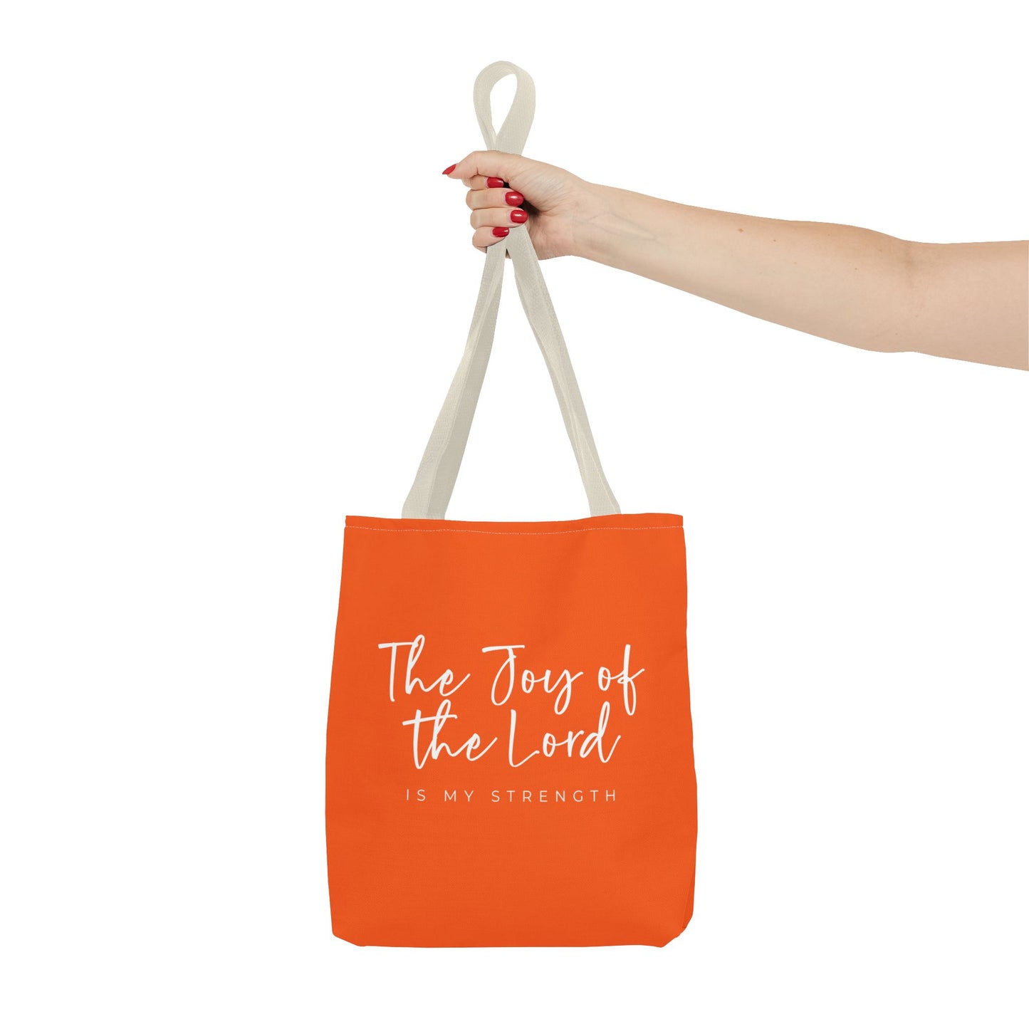 The Joy of the Lord is my Strength Tote Bag (orange)