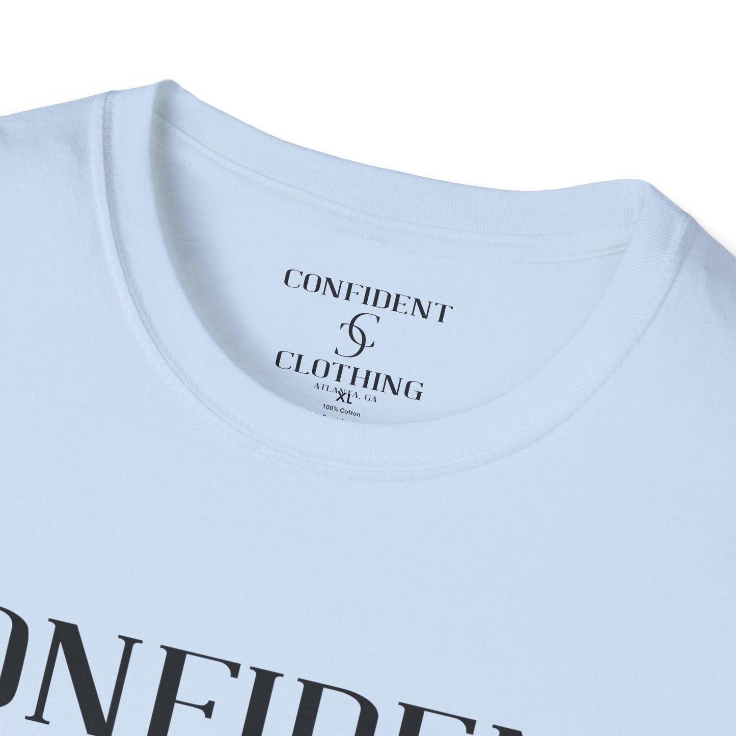 cc (Unisex) multi-color Confident Clothing Luxury Soft Style T-Shirt (ml black logo)