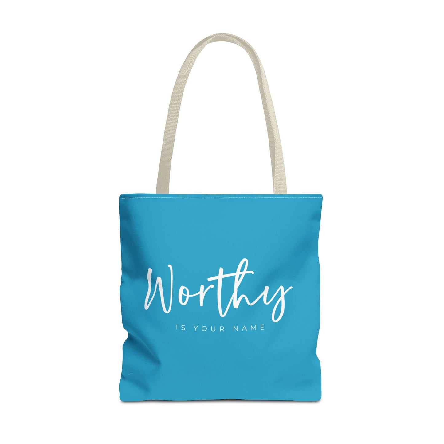 (tote bags) Worthy is Your Name (turquois)