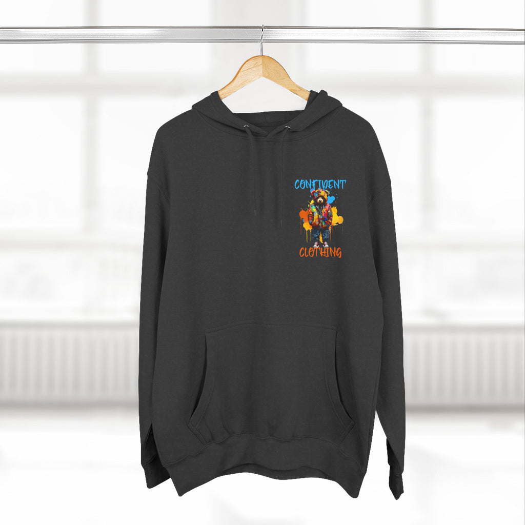 Confident Clothing Bear Graphic Fleece Hoodie