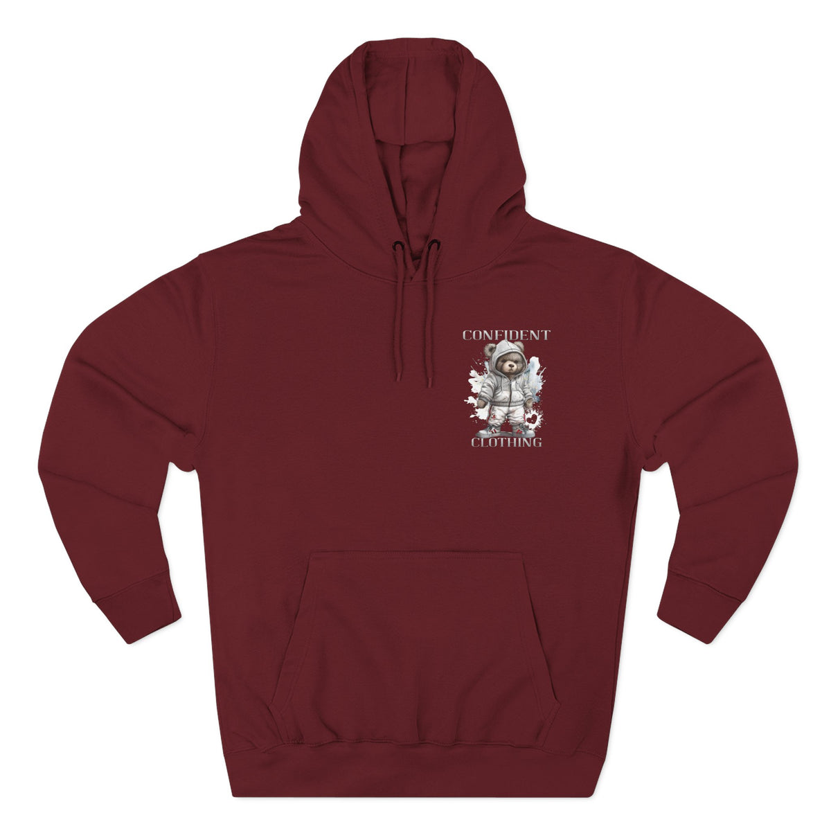 Confident Climbing Astronaut Snow Bear Fleece Hoodie