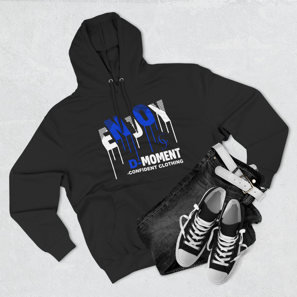 1.0 Confident Clothing Enjoy D Moment Drip Graphic Fleece Hoodie