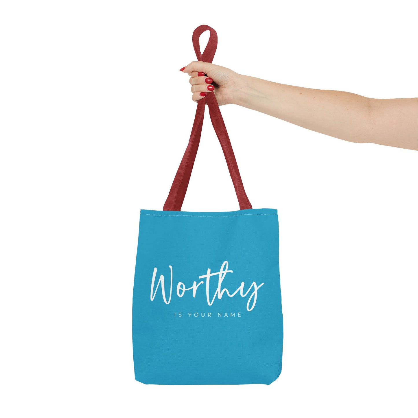 (tote bags) Worthy is Your Name (turquois)