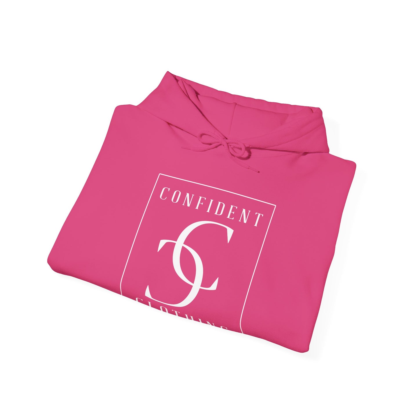 cc (Unisex) multi-color Confident Clothing Luxury Hooded Sweatshirt (frame white logo)
