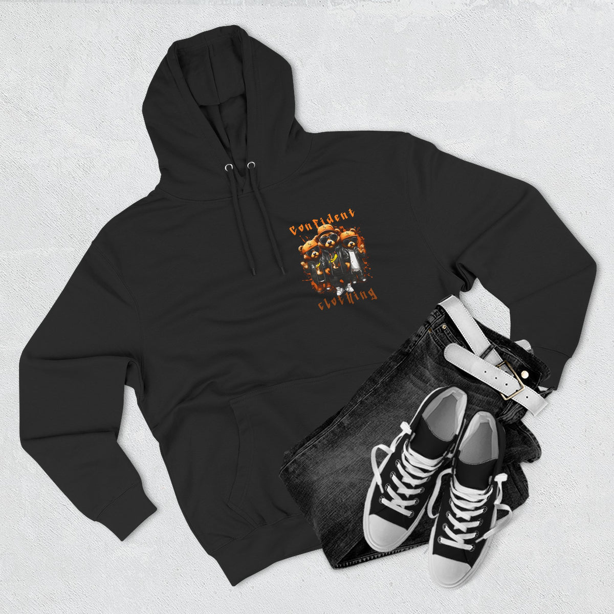 Confident Clothing Raccoon Crew Fleece Hoodie