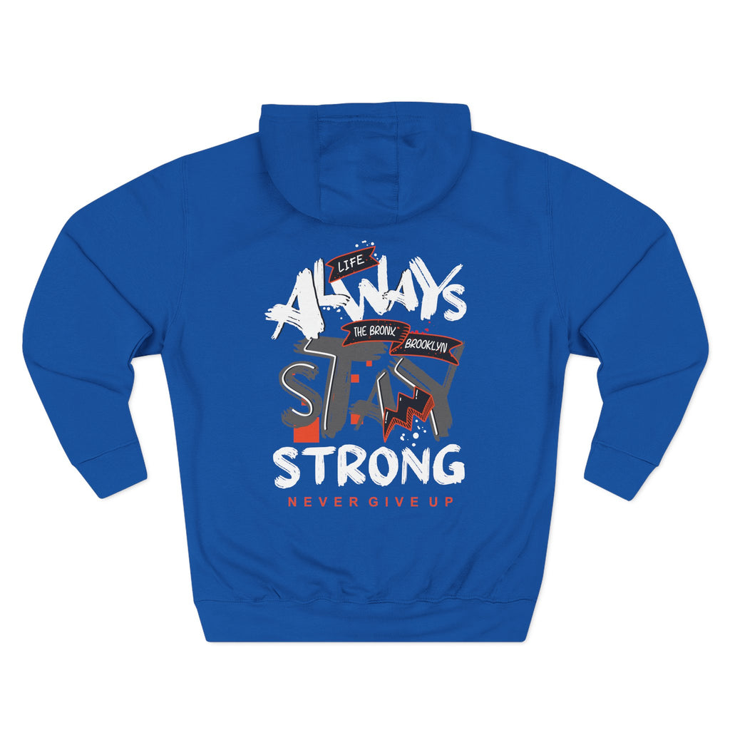 1.3 Confident Clothing Never Give Up Inspirational Fleece Hoodie