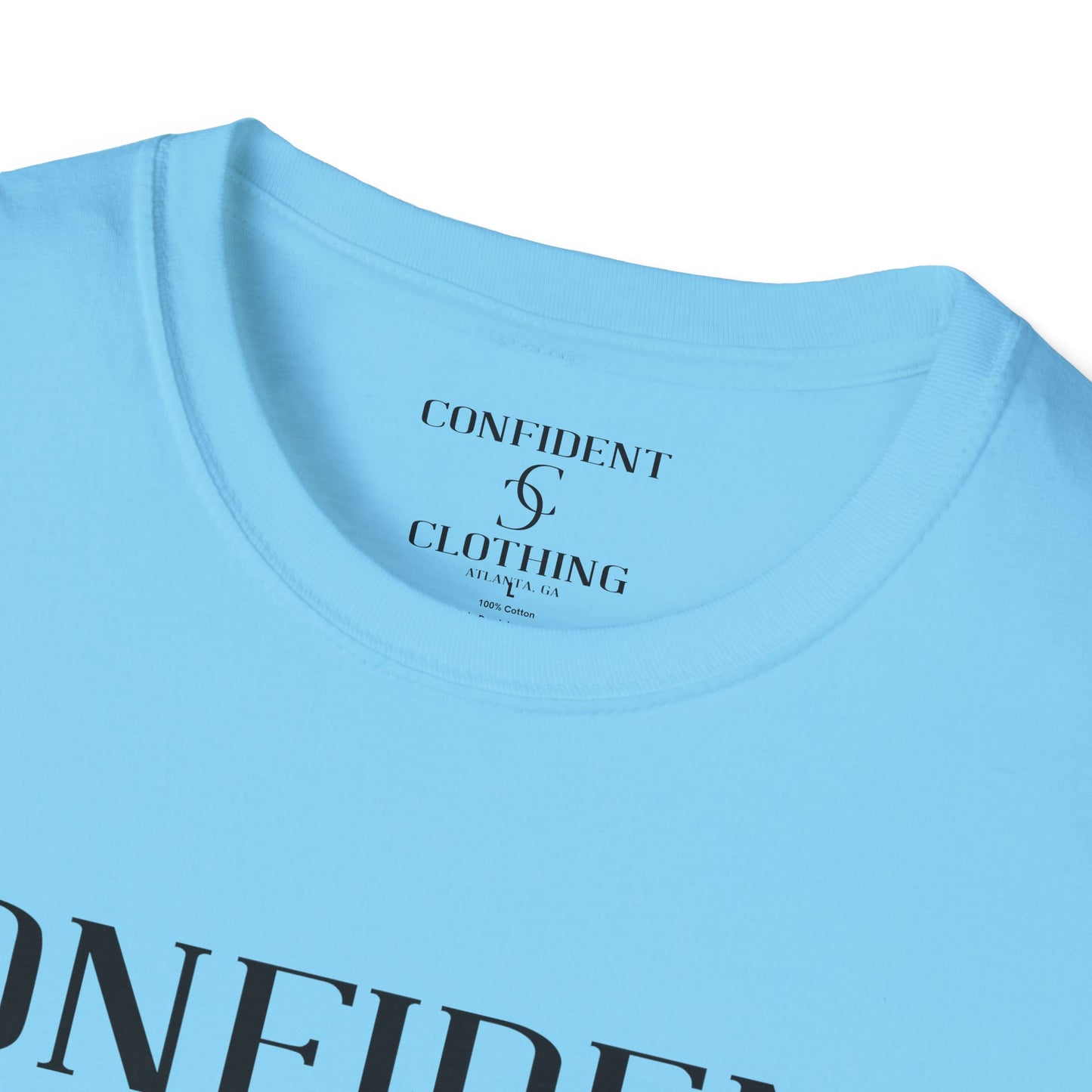 cc (Unisex) multi-color Confident Clothing Luxury Soft Style T-Shirt (ml black logo)