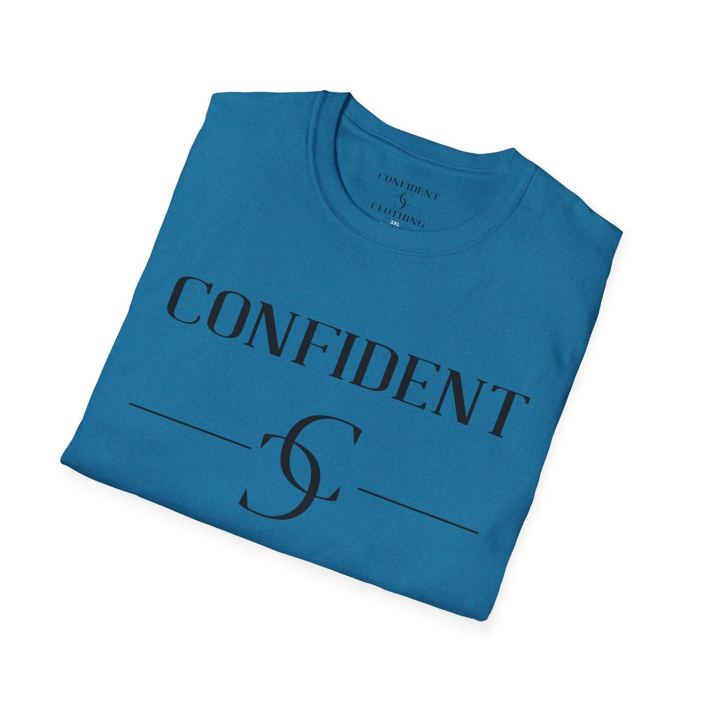cc (Unisex) multi-color Confident Clothing Luxury Soft Style T-Shirt (ml black logo)