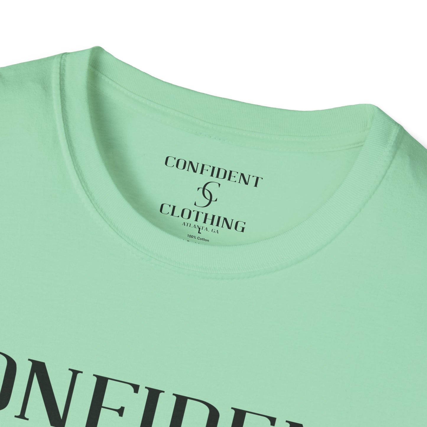 cc (Unisex) multi-color Confident Clothing Luxury Soft Style T-Shirt (ml black logo)