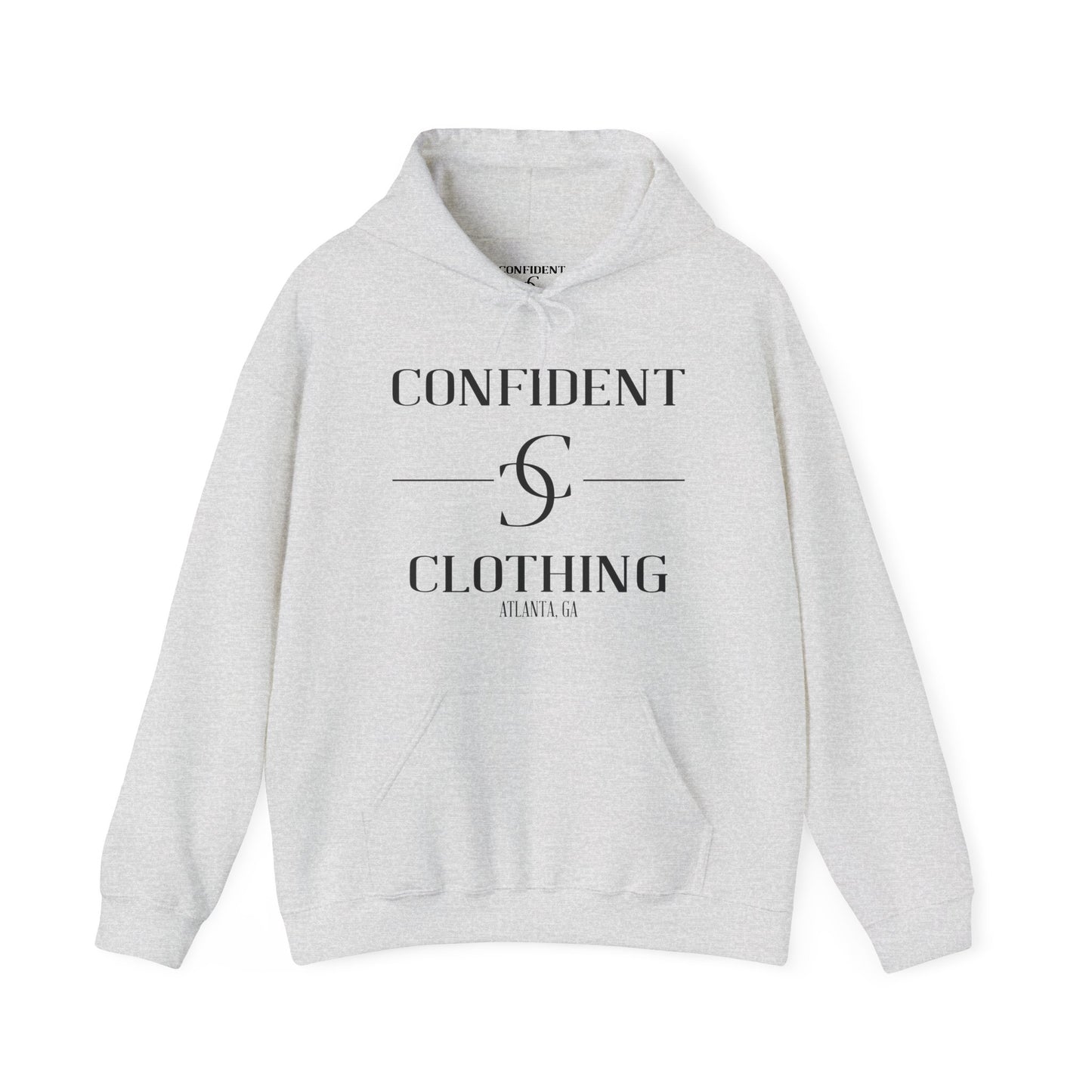 cc (Unisex) multi-color Confident Clothing Luxury Hooded Sweatshirt (black logo)