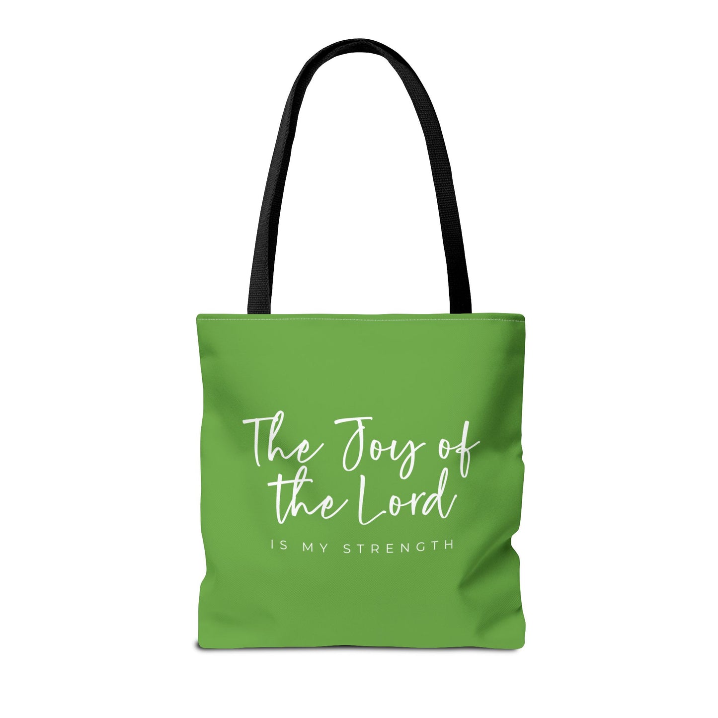 The Joy of the Lord is my Strength Tote Bag (kiwi green)