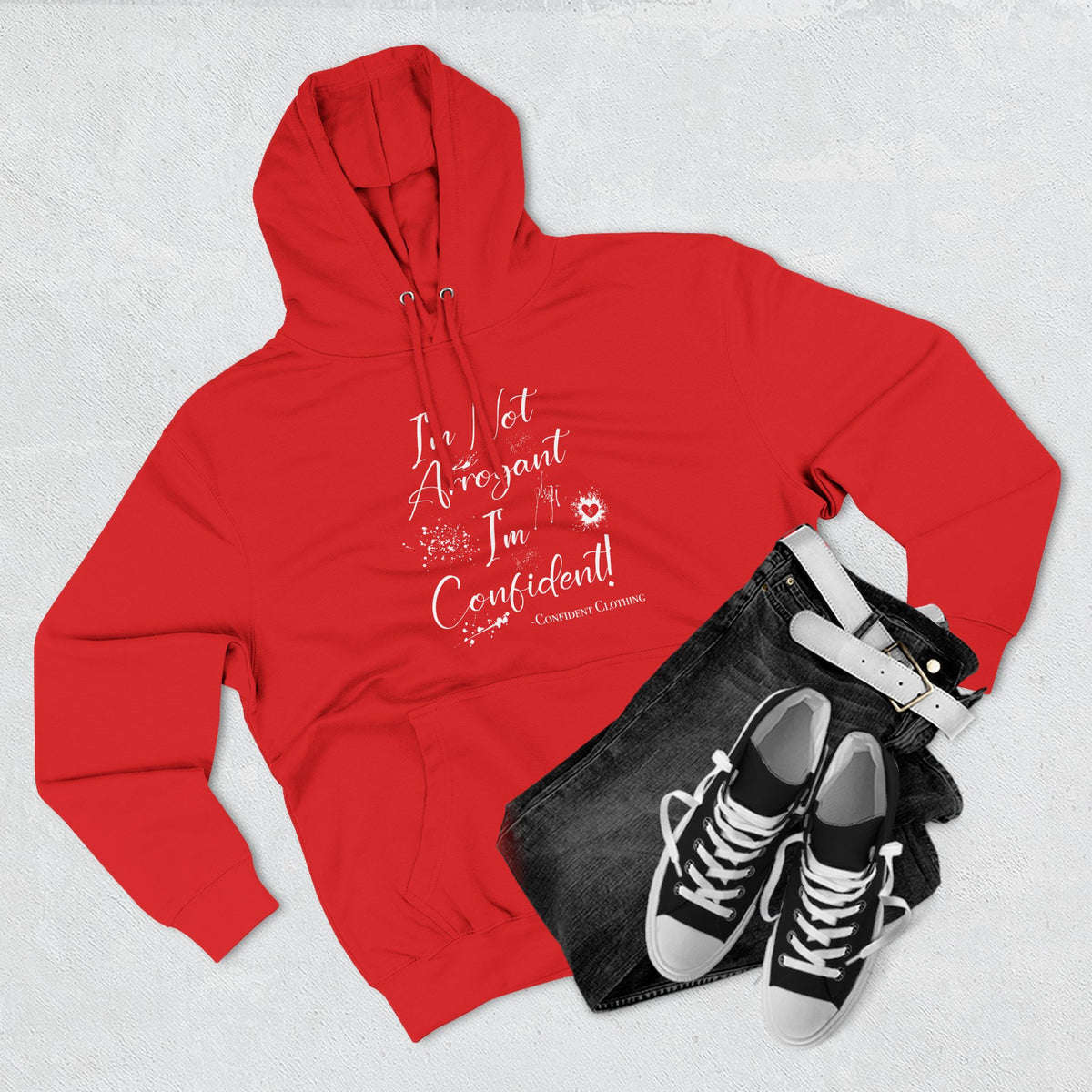 Confident Clothing I'm Not Arrogant I'm Confident Fleece Hoodie 03