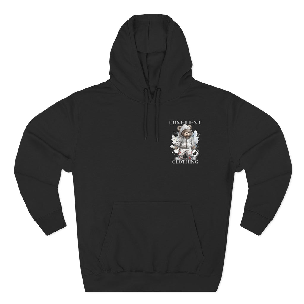 Confident Climbing Astronaut Snow Bear Fleece Hoodie