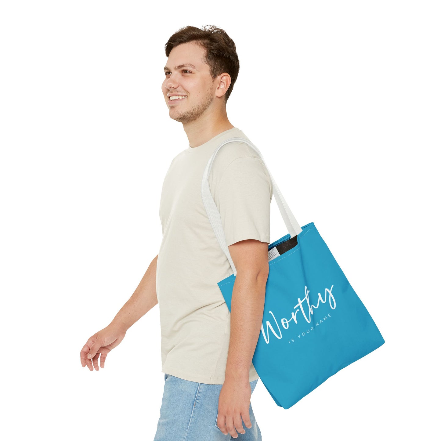 (tote bags) Worthy is Your Name (turquois)