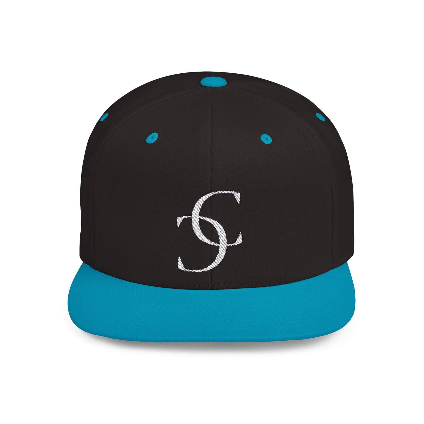 (hats) Confident Clothing Flat Bill Snapback (big logo white cc)