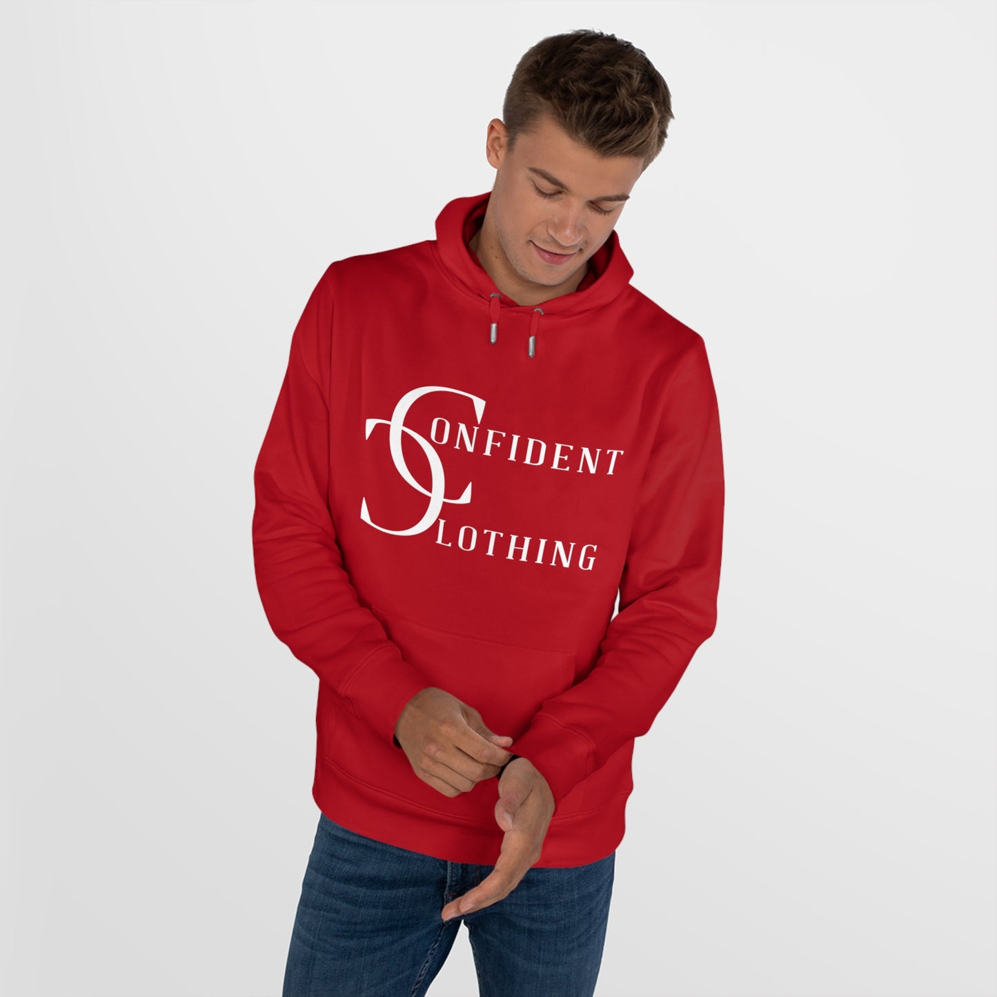 (hoodie unisex) multi-color Confident Clothing Luxury Hooded Sweatshirt (wcc white logo)