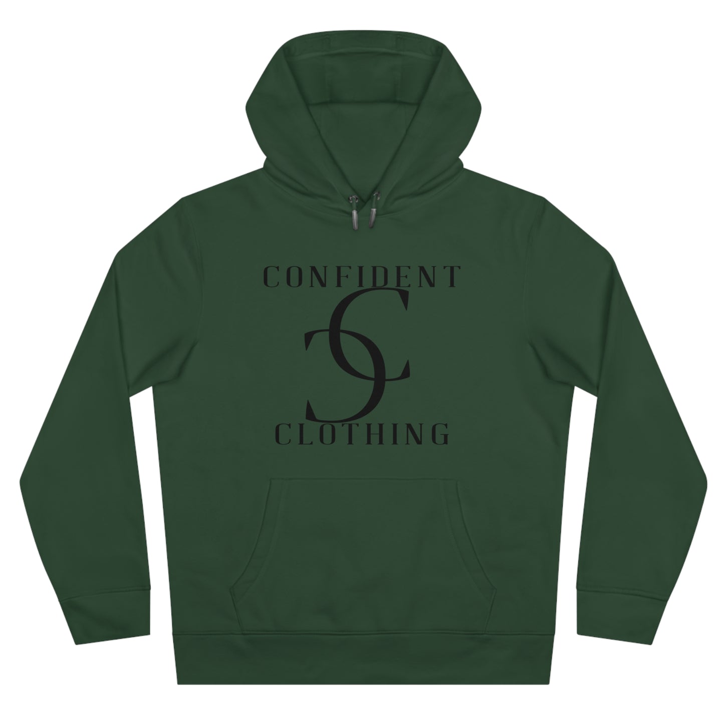 (hoodie unisex) multi-color Confident Clothing Luxury Hooded Sweatshirt (big cc black logo)