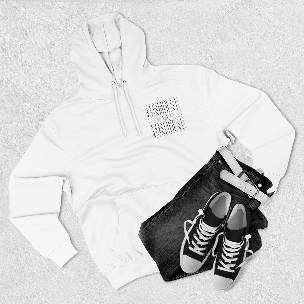 0.9 Confident Clothing Graphic Fleece Hoodie
