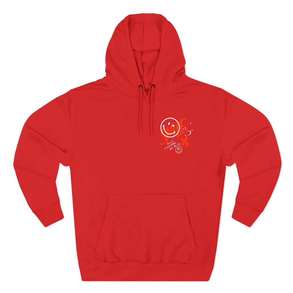 1.5 Confident Clothing Graffiti Hoodie – White “SMILE” Graphic