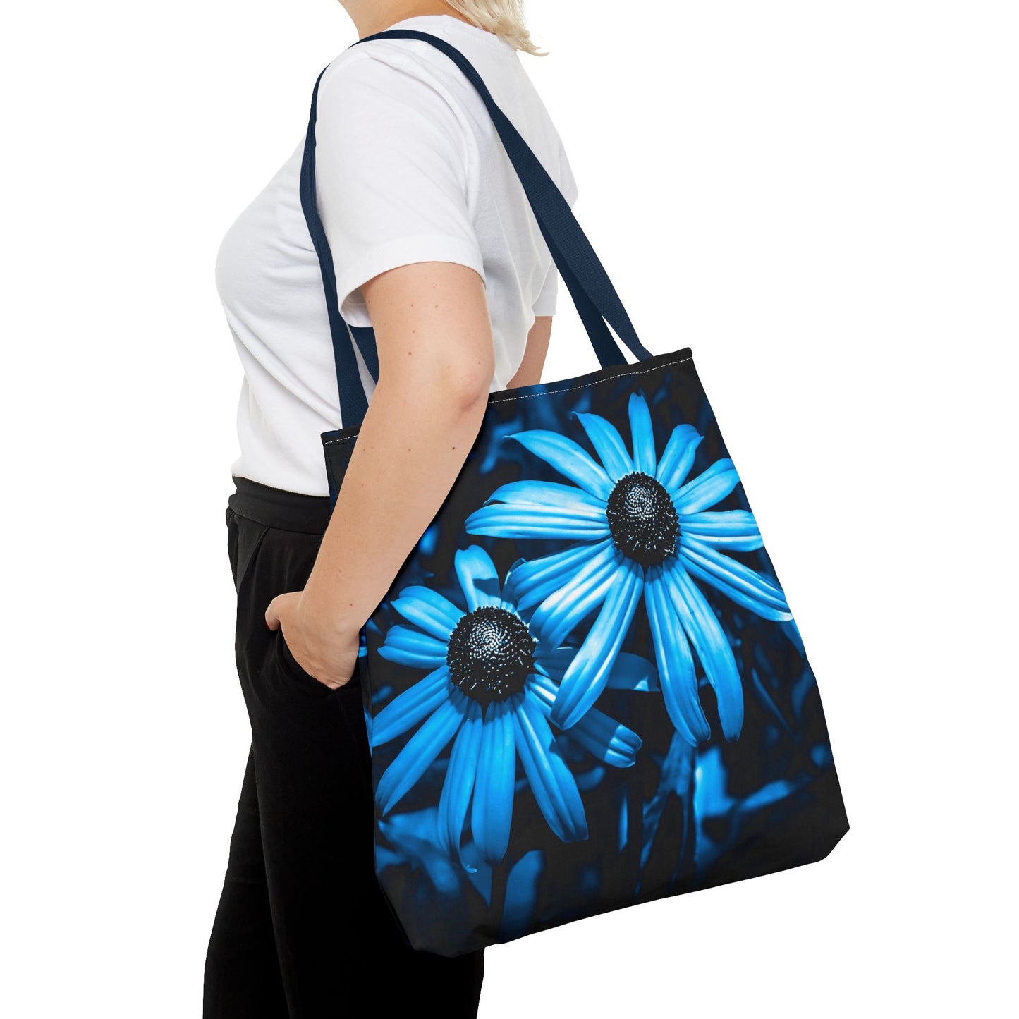Turquoise Sunflower Tote Bag