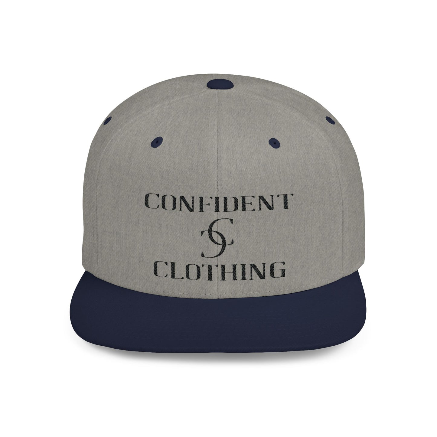 (hats) Confident Clothing Flat Bill Snapback (scc black logo)