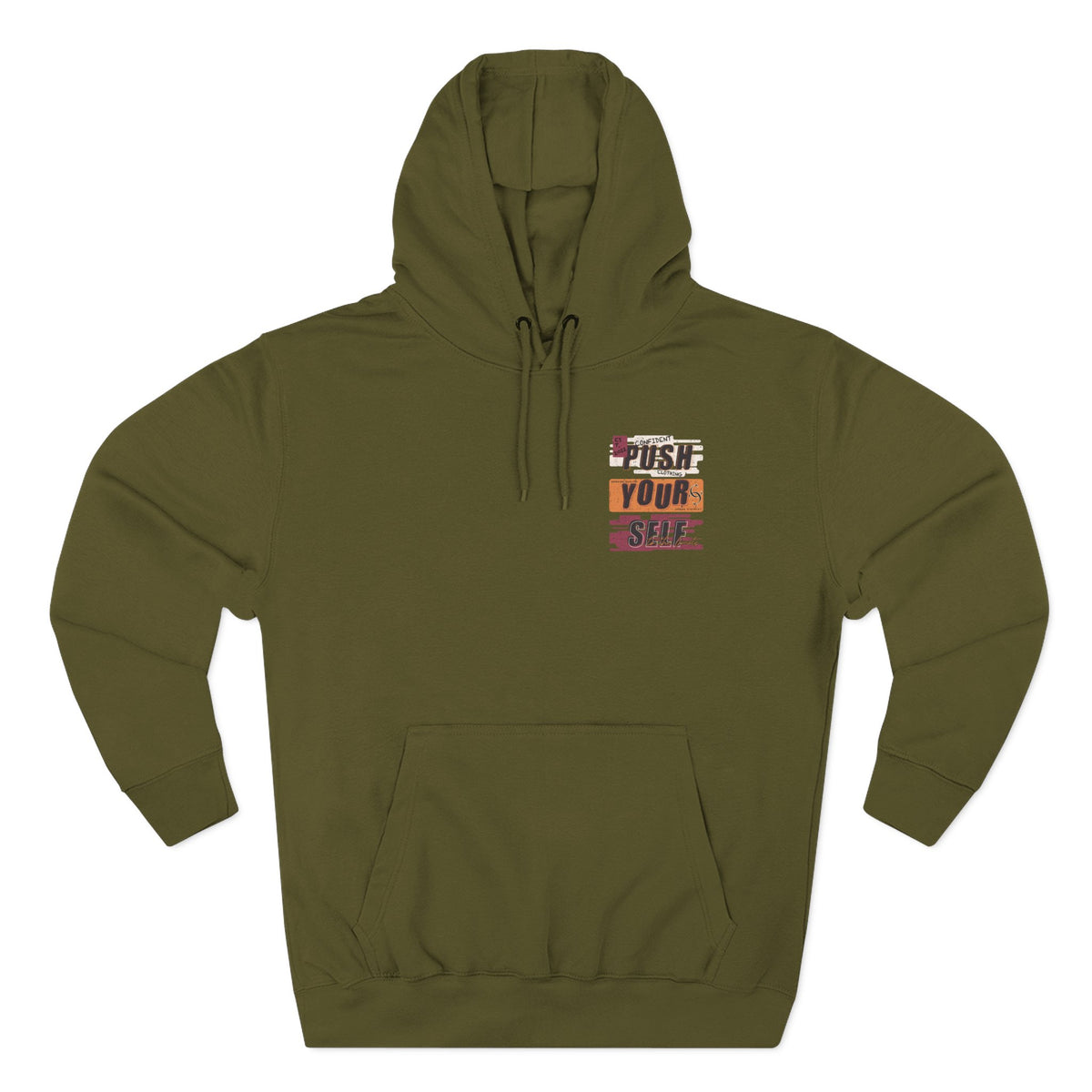 1.4 Confident Clothing Push Your Self Motivational Hoodie